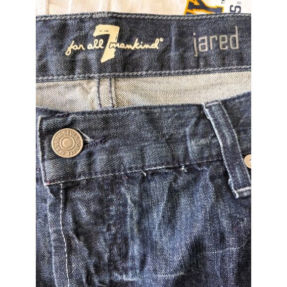 7 For All Mankind Men’s Jared Straight Leg Jeans Size 40x35 Dark Wash Denim USA - Picture 4 of 10